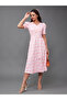 Wrap Front How You Like That Printed Dress Multicolored-Base-Pink