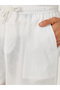 بنطال واسع الساق سادة مع حزام خصر مطاطي - 3