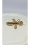 Gold Color Zircon Stone Flower Design Pearl Detailed Hair Clip - 2