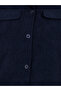 Plus Size Textured Oversized Shirt with Flap Pockets - 3