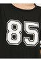 Number Print Double Stripe Short Sleeves Sleep T-Shirt Dress - 3