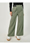 Straight Fit Mid Rise Cross Panel Pants with Belt - 3