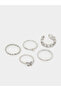 Set of 5 - Butterfly Accent Rings - 2