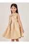 Solid Fit and Flare Knee-Length Dress with Bow Detail - 2