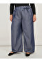 Plus Size High Rise Drawstring Paper Bag Waist Pants - 2