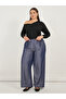 Plus Size High Rise Drawstring Paper Bag Waist Pants