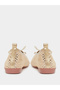 Textured Slip-On Bow Detail Ballerina Shoes - 5