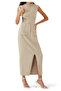 Elegant Midi Skirt - Beige - 2