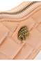 Crocodile Patterned Heart Micro Bag - Light Orange - 4