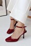 Dupe Square Toe Back Open Stiletto Evening Dress Heeled Women's Shoes - 5