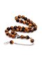 Tiger Eye Stone Steel Rosary (8 mm) - Non-Tarnish Tassel