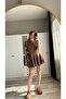 Short Sleeve Pleated Dress