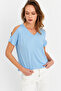 Women's Blue Off-Shoulder Blouse Br1329 - 2
