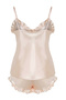 Ekru Fırfırlı İp Askılı Saten Şortlu Dokuma Pijama Takımı THMSS22PT0274 - 8