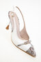 White Women's Classic Heeled Shoes 20416 - 4