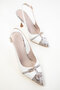 White Women's Classic Heeled Shoes 20416 - 2