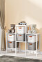 6-Tier Bathroom Organizer Shelf Kitchen Bathroom Living Room Children's Room Organizer Shelf White - 4