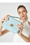 Women's Light Blue Print Shoulder Bag 05Po25Y1886 - 2