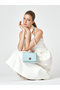 Women's Light Blue Print Shoulder Bag 05Po25Y1886