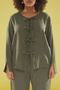 Khaki Bowknot Muslin 100% Cotton Woven Plus Size Top and Bottom Set Tbbss25Cp00009 - 3