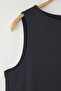 Anthracite Draped Comfortable Modal Single Jersey Knitted Plus Size Dress Tbbss25Ah00138 - 6
