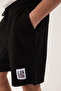 Black Regular Fit London Label Textured Pique Shorts & Bermuda Tmnss25Sr00030 - 3