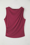 Burgundy More Sustainable Modal Content Drape Detailed Degaje Collar Knitted Blouse Twoss25Bz00428 - 5