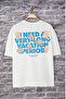 Ekru Oversize/Geniş Kesim Baskılı %100 Pamuklu T-Shirt TMNSS25TS00223 - 6