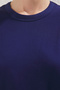 Lacivert %100 Pamuk Regular/Normal Kalıp Takma Yaka Detaylı  Örme T-Shirt TWOSS25TS00181 - 3