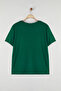 Zümrüt Yeşili Regular Fit V Yaka Büyük Beden T-shirt TBBSS25BF00062 - 7