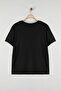 Siyah Regular Fit V Yaka Büyük Beden T-shirt TBBSS25BF00062 - 7