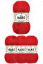 Nako Diamond Hand Knitting Yarn Amigurumi Yarn 4 Pieces Mixed Colors 225 Meters 100% Premium Micro Acrylic