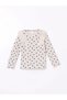 Lcw Kids Beige Crew Neck Floral Girls' Blouse and Leggings Pants 2-Piece Set - 4