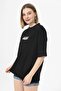 Women's Oversize T-Shirt with Back Print Detail 250308 - - 2
