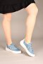 Gusta Stone Laced Sneakers with Stone Detail Denim Blue - 2