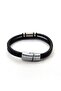 Leather Bracelet with Steel Apparatus and Magnet Lock - 3
