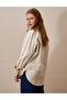Double Pocket Hotfix Printed Blouse Cream - 4