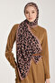 Pure Tone Shawl - Leopard Pattern - Sütlükkahve - Black - 4