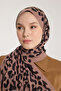 Pure Tone Shawl - Leopard Pattern - Sütlükkahve - Black - 2
