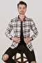 White Black Striped Lumberjack Gift Boxed Men's Shirt - 3