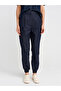 71630 High Waist Elastic Leg Trousers-Navy Blue - 3