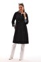 Women's Long Trench Coat with Collar Cuffs and Drawstring Waist 255247 - - 4