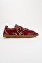 Perry Burgundy Genuine Leather Women's Sneakers - 5