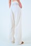 Elastic Waist Palazo Trousers - Stone - 5