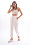 Women's Pipe Leg Muslin Trousers 250129   -
