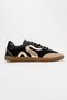 Perry Black Genuine Leather Women's Sports Shoes - 5