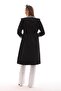 Women's Long Trench Coat with Collar Cuffs and Drawstring Waist 255247 - - 5