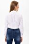 Women's Back Elastic Detailed Short Shirt 250226   - - 5