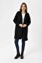Women's Oversize Cashmere Coat with Button Closure and Pocket Detail - 255133 - 265100 - 2