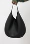 Bag 2344 - Black Women's Bag with Suede Stitching Detail - 4
